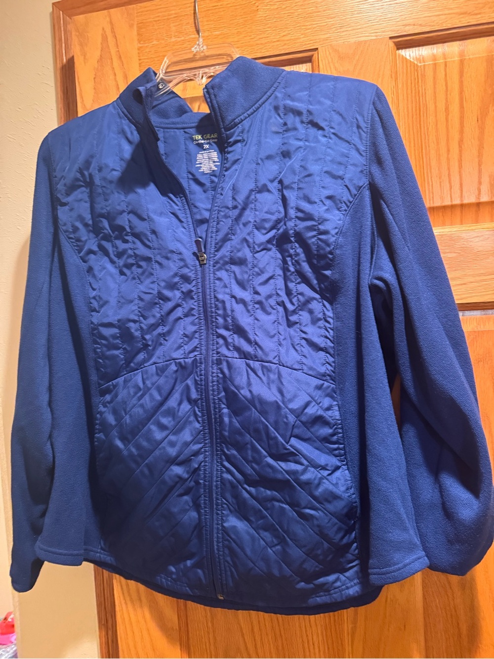 tek gear Women's Royal Blue Quilted Fleece Jacket